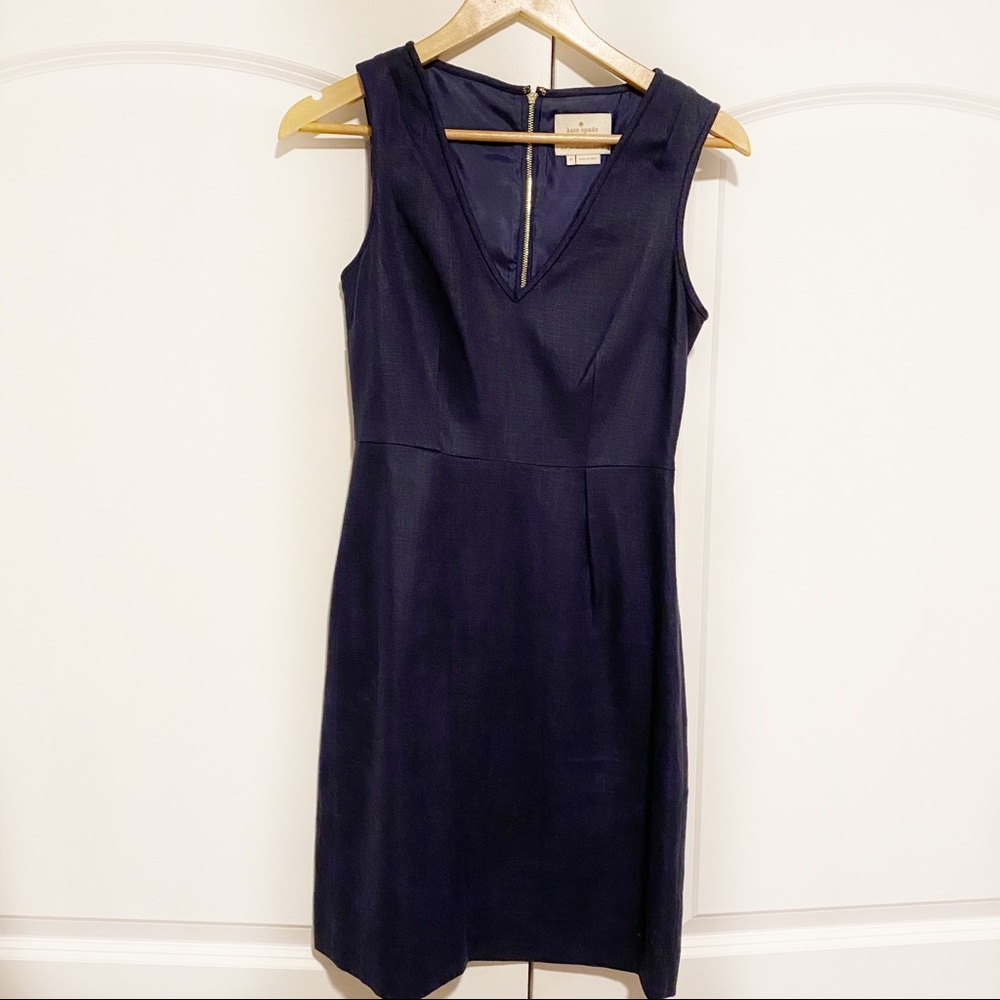 Kate Spade Pencil dress in size 0. Color Navy